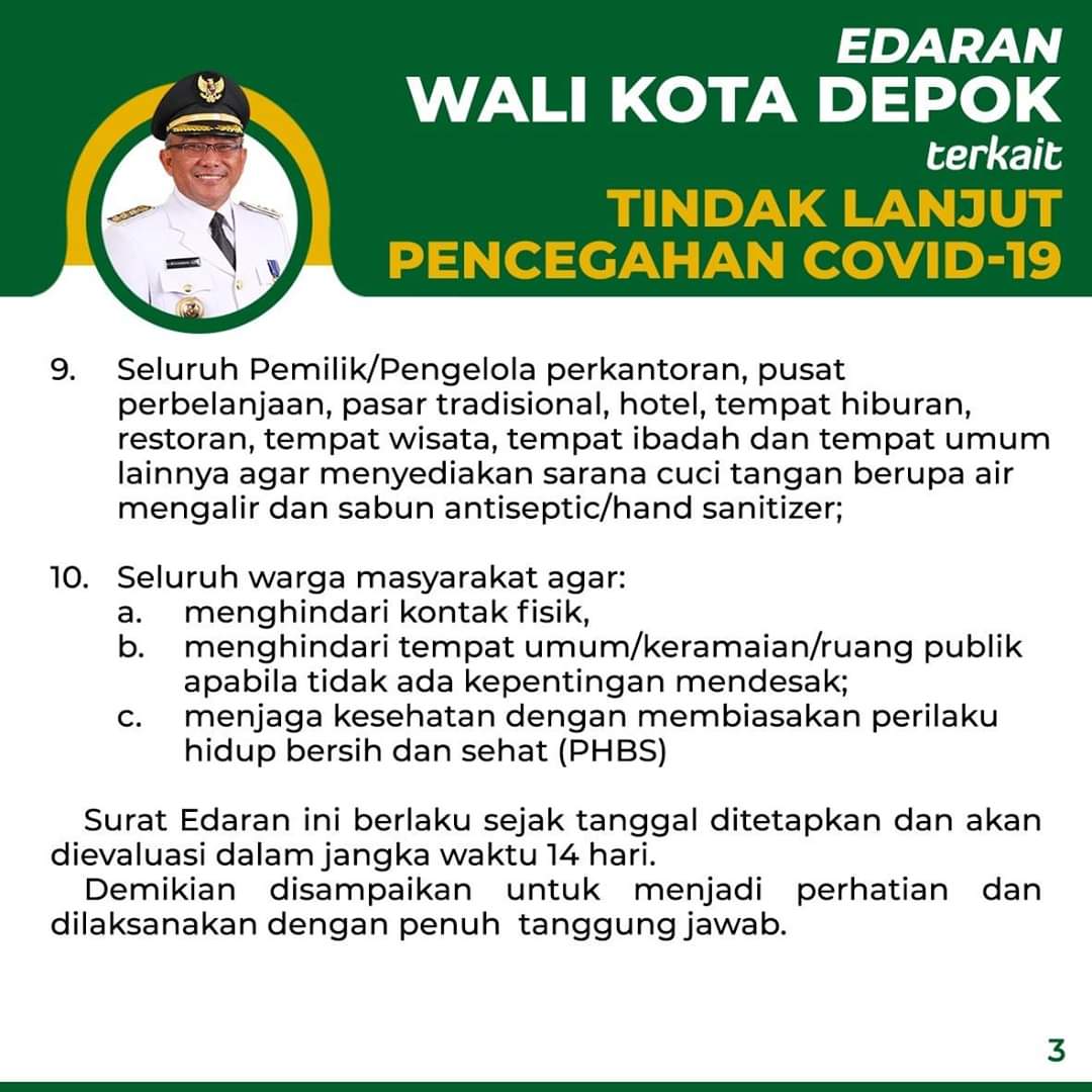 Pemkot Depok Liburkan Sekolah Dan Tutup Alun-Alun - Lensaparlemen.com